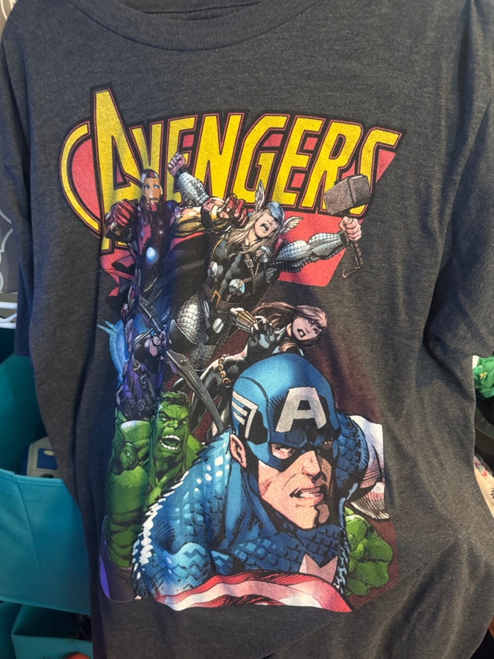 Marvel Avengers Multicolor Graphic Tee - Blue, Green, Yellow, Red